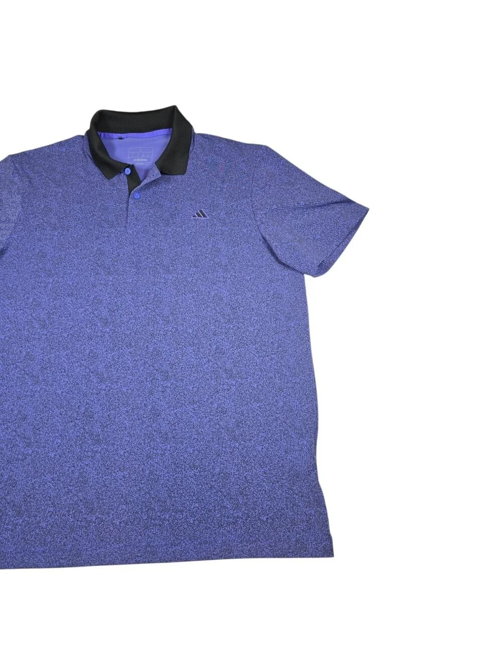 Adidas Go To Print Purple/Black Pattern Performance Golf Polo Shirt- Men's Sz L